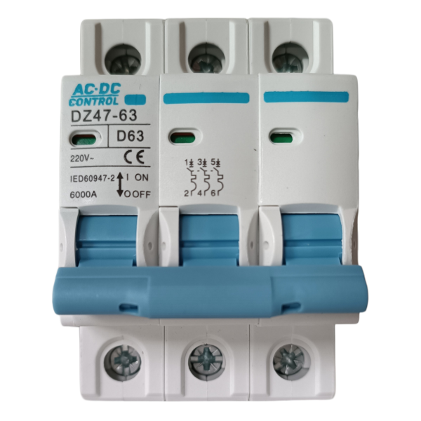 BREAKER_RIEL_3P_6kA BREAKER RIEL DIN 3 POLOS